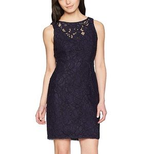 Adrianna Papell Petite Lace Halter Sheath Dress